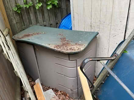 Photo of free Rubbermaid outdoor storage shed (South side) #1
