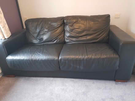 Photo of free Leather sofa bed (West Malling) #1