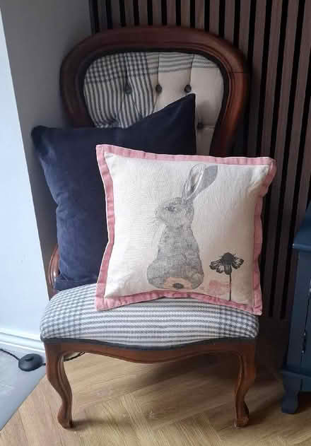 Photo of free Rabbit print cushion (Boughton Monchelsea ME17) #3