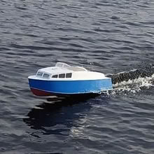 Photo of old RC vintage boat hull wooden (AB21) #1