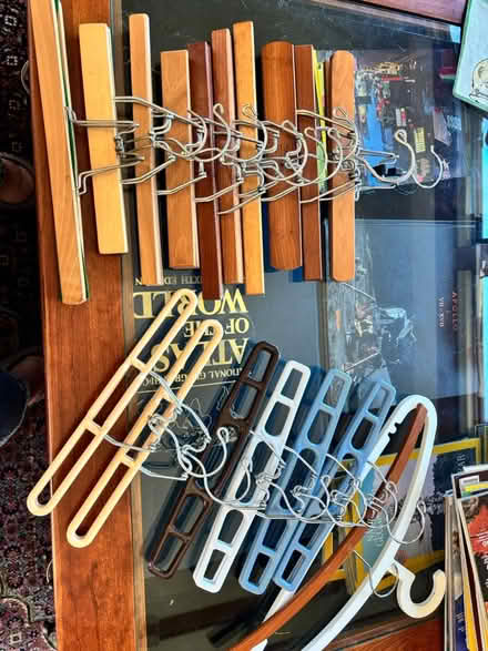 Photo of free Variety of pants / clothing hangers (Broadway Terrace Rockridge) #1
