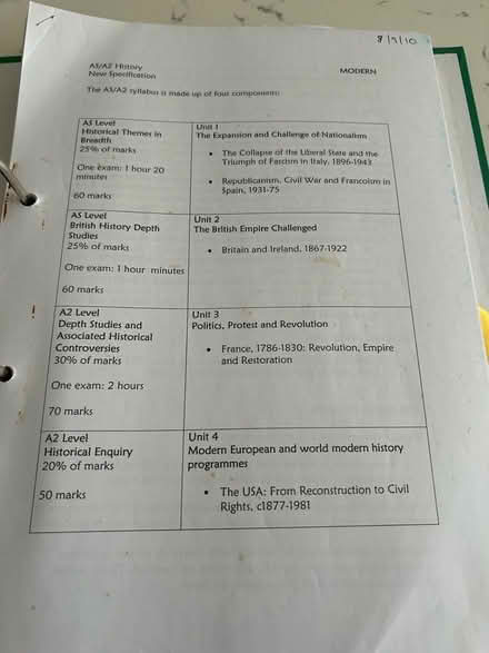 Photo of free 2 Boxes of printed old GCSE notes (Tottenham N17) #4