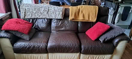 Photo of free 3 seat and 2 seat leather sofas (Ws8 6bh) #1
