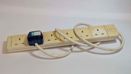Photo of free Extension cable with six sockets, blue mains plug (Portsea PO1) #1