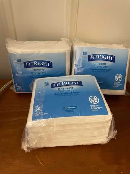 Photo of free Fit Right Dry Wipes (3 packs-new) (Woodside) #1