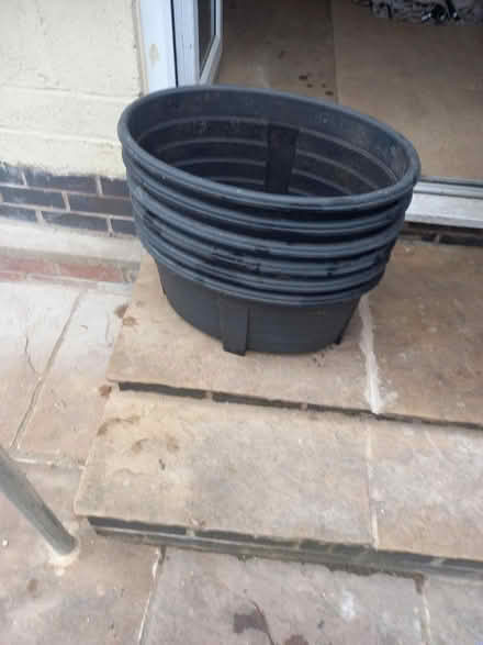 Photo of free Oval black garden pots (CV10) #1