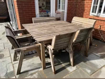 Photo of free 8 seater square garden table (GU6 8QW) #1