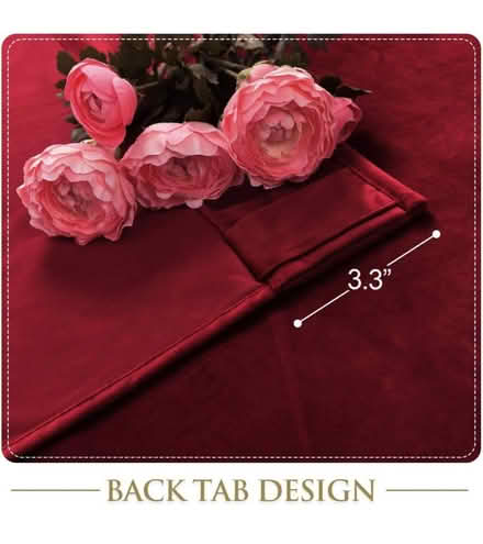 Photo of free SIX red velvet curtain panels (Flatbush/PLG) #3