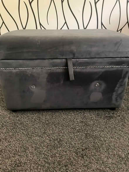 Photo of free Ottoman grey velvet (Shawforth OL12) #2