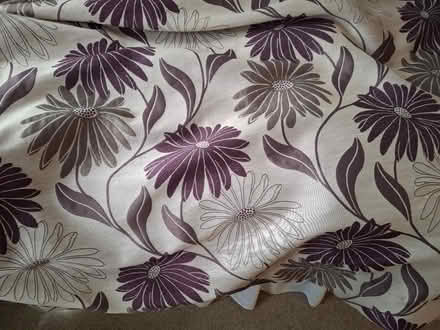 Photo of free Curtains, brown floral. (Hampton Hill TW12) #1