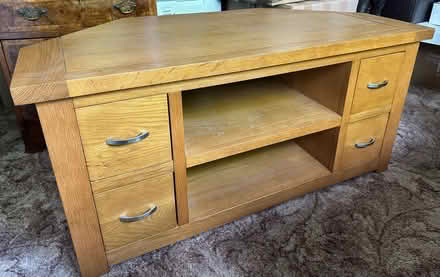 Photo of free Solid oak tv stand (Paulton) #1