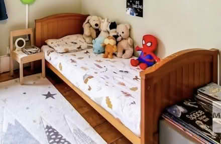 Photo of free Cot bed, mattress and sheets (Park Hill) #1