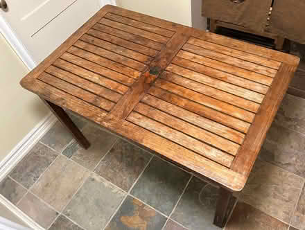 Photo of free Teak Patio table (Jane/Bloor) #2