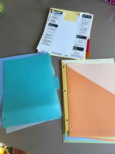 Photo of free Binder dividers (95070) #1