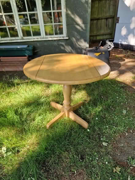 Photo of free Round pine table (Fishers Green SG1) #1