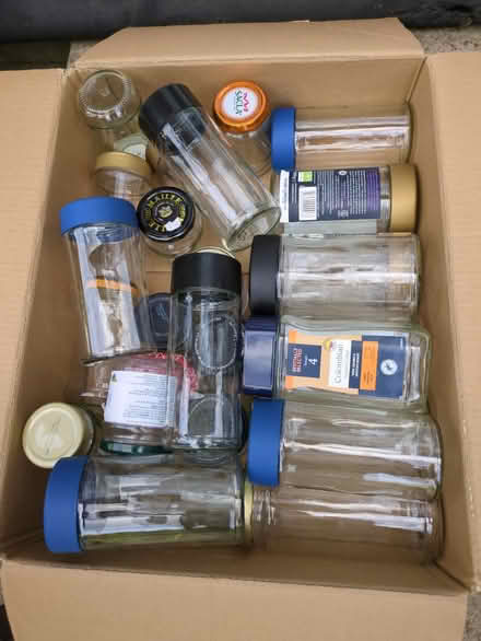 Photo of free Box of jars for jam, chutney etc (Cassiobury, Watford WD17) #1