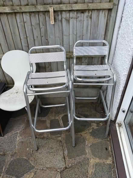 Photo of free Outdoor chrome bar chairs (Winchmore Hill N21) #2