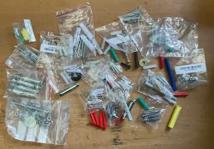 Photo of free Two edge clamps and small tray of screws/plugs etc (Beaconsfield HP9) #2