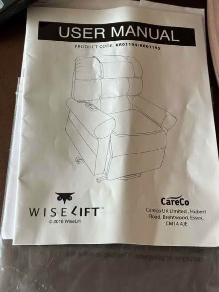 Photo of free Riser/recliner chair (Great Baddow CM2) #3
