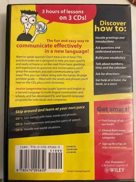 Photo of free Spanish for dummies - CD set (Bloomfield) #2