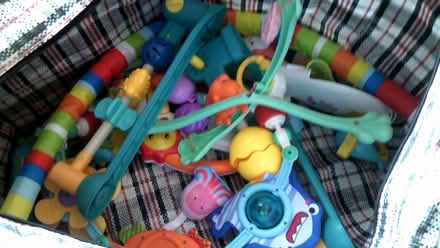 Photo of free high chair, baby walker, seat caddy, kneck wrap, bag of toys (Southmead BS7) #2