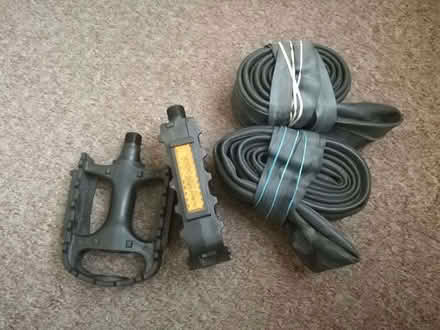 Photo of free Bicycle pedals/26" inner tubes (Westhoughton BL5) #1
