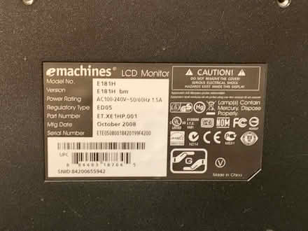 Photo of free EMachines VGA Monitor (Maynard) #3