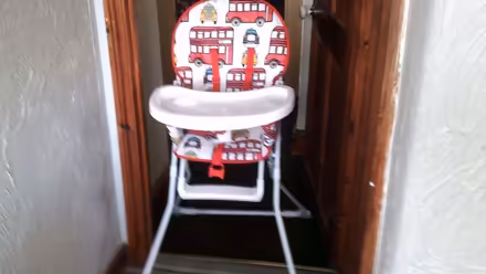 Photo of free high chair, baby walker, seat caddy, kneck wrap, bag of toys (Southmead BS7) #1