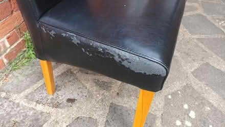 Photo of free 6 dining chairs with faux leather seats and backs (Clapham MK41) #2