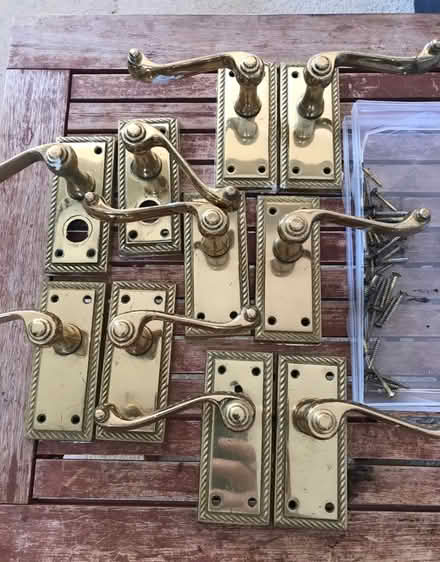 Photo of free Brass door handles (Westbourne) #1