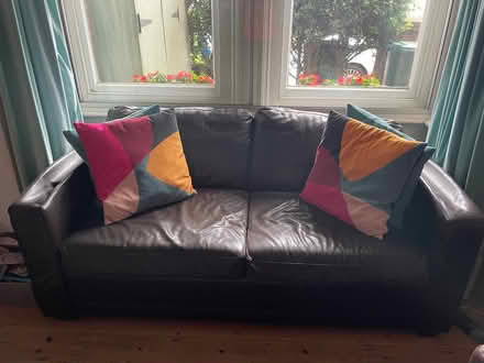 Photo of free 2-seater leather sofa bed (Fiveways BN1) #1