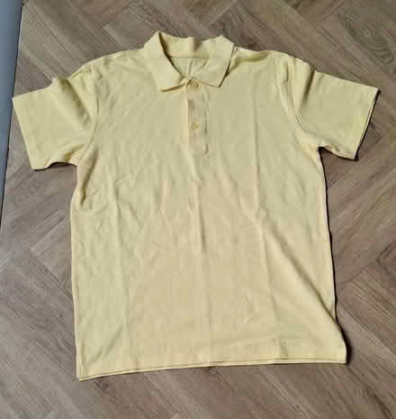 Photo of free Lemon yellow school polo tshirt - size 14-15 yrs (Boughton Monchelsea ME17) #1