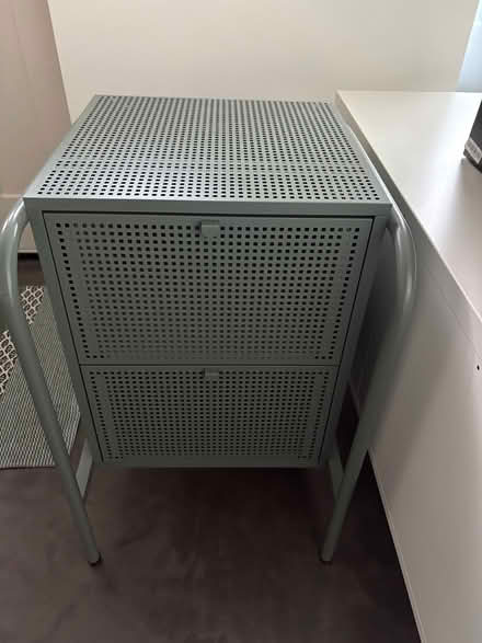 Photo of free Green metal two-drawer IKEA cabinet (Ham TW10) #1