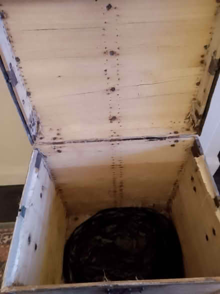 Photo of free Old cloth covered wooden chest (Higher Bebington CH63) #1