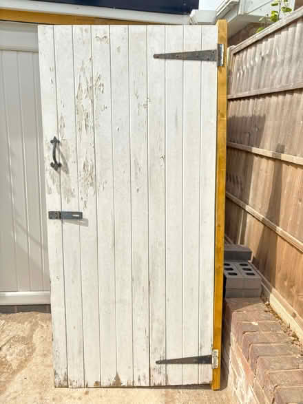 Photo of free Ledge and Brace Door (with hinges, handle and bolt) (Leominster HR6) #1