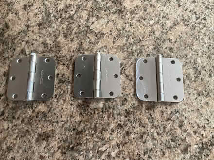 Photo of free 3 Polished Nickel Door Hinges (Laurel Avenue/Takolusa Dr.) #1