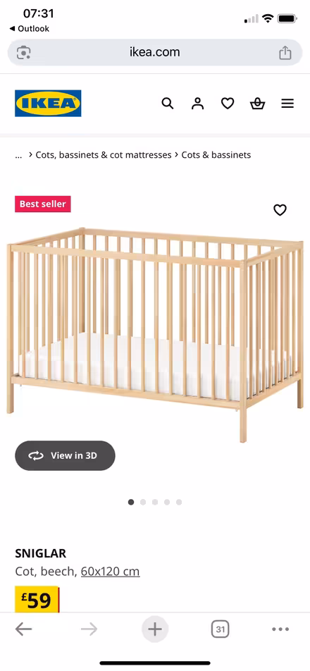 Photo of free Cot with mattress & sheets (N1) #1