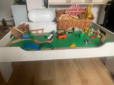 Photo of free Wooden trains, track and table (Walton, Liverpool) #1