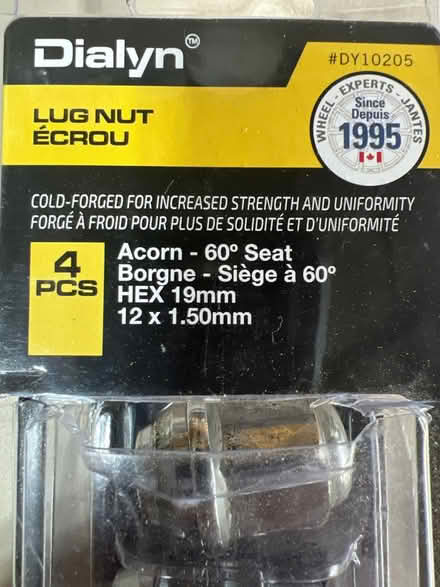 Photo of free 4 lug nuts M12x1.5mm (Mavis & Burnhamthorpe) #1