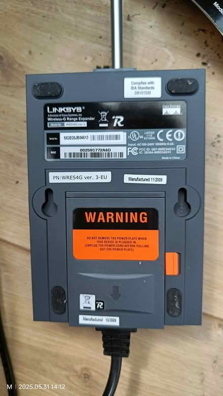 Photo of free Linksys WiFi Range Extender (Tilehurst, Reading RG31) #2