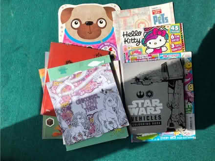 Photo of free Bundle of kid’s stickers, colouring + craft bits (Kempston MK42) #2