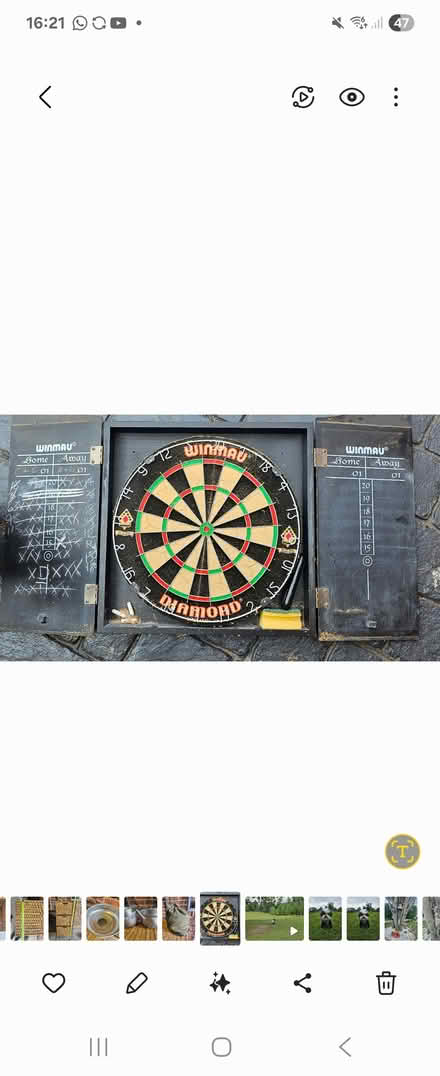 Photo of free Dart board in cabinet (Bearsted) #1