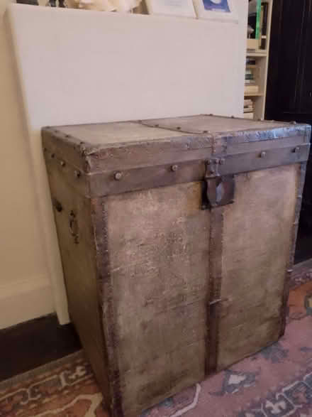 Photo of free Old cloth covered wooden chest (Higher Bebington CH63) #2