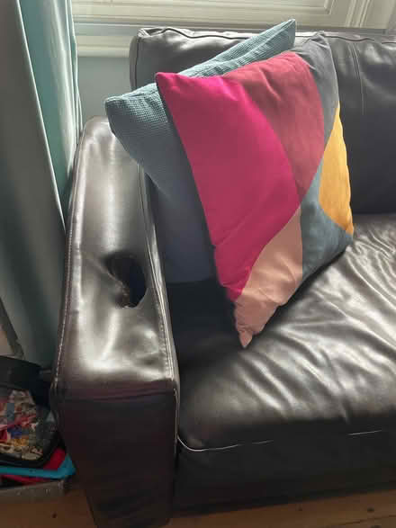 Photo of free 2-seater leather sofa bed (Fiveways BN1) #2