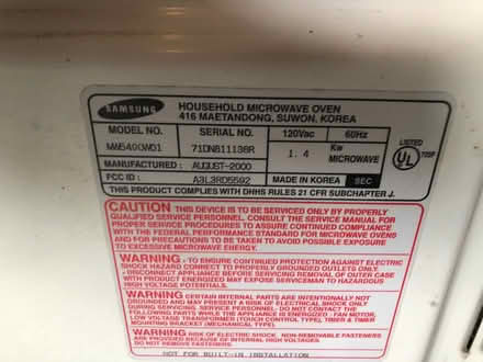 Photo of free Microwave (Somerville/Boynton Yards) #2