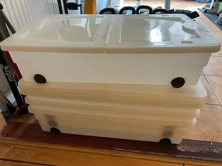 Photo of free 4 x Under Bed storage on wheels (Ilford, IG11SF) #1