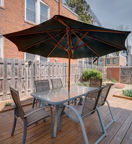 Photo of free Patio table, chairs and umbrella (Capitol Hill) #1