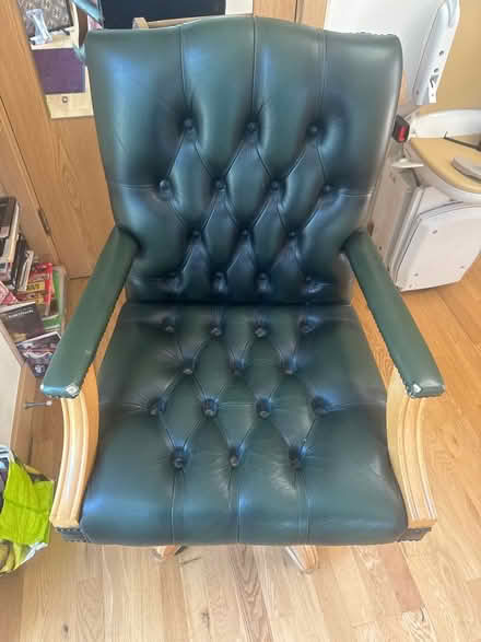 Photo of free Wooden office chair (Sg6 3nb) #2
