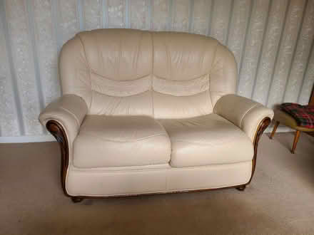Photo of free 2-seater leather sofa (Rosyth KY11) #1