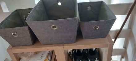 Photo of free 4 Storage boxes. Grey (Downham SE6) #1